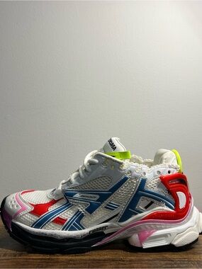 Balenciaga White Runner Multi-Color Sneaker